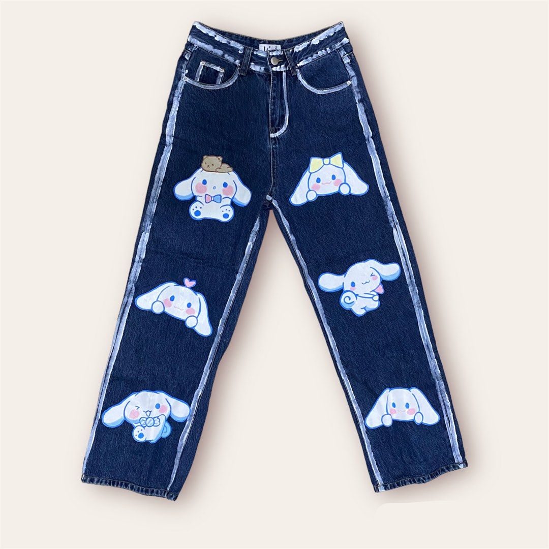 Cinnamoroll Jeans Customized Handpainted Aesthetic Cute Kawaii Pants
