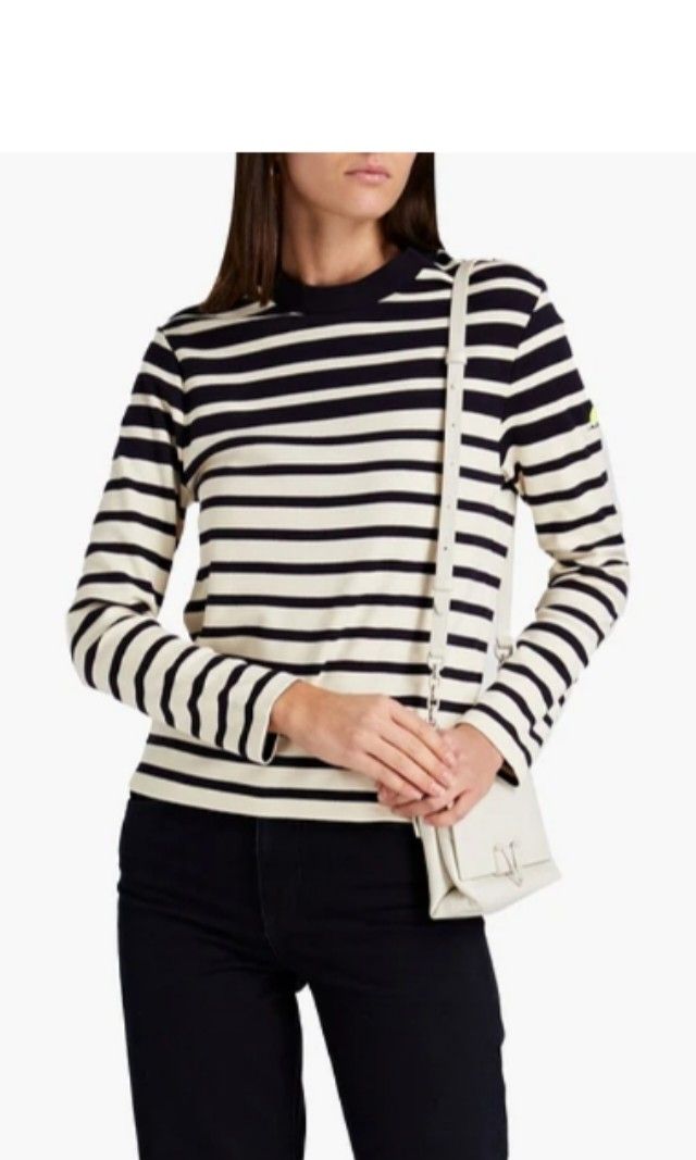 CLAUDIE PIERLOT Trocadero Striped Cotton Sweater Women s Fashion