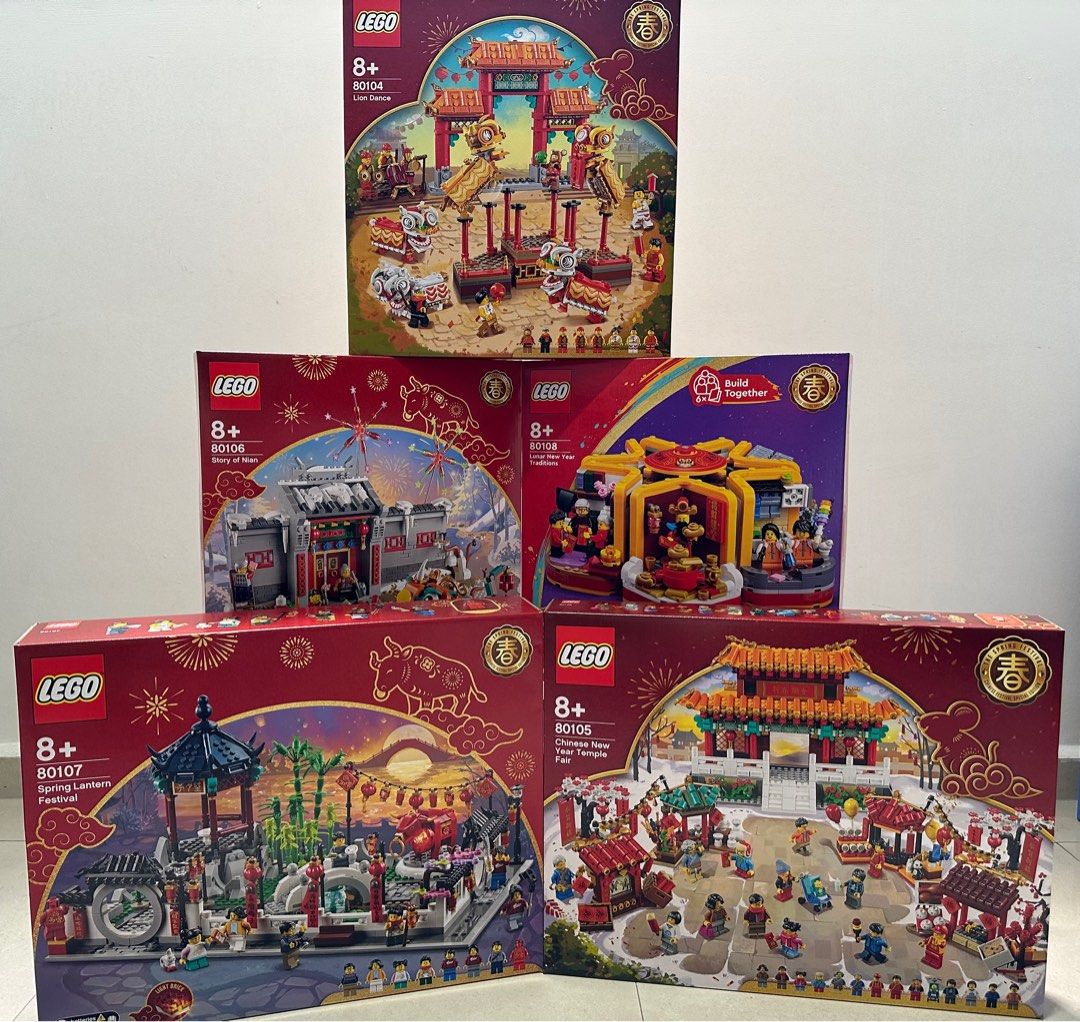CNY LEGO Fire Sales 🔥 🔥 🔥 Up to 40% OFF ! 80104 | 80105 | 80106 | 80107  | 80108, Hobbies & Toys, Toys & Games on Carousell