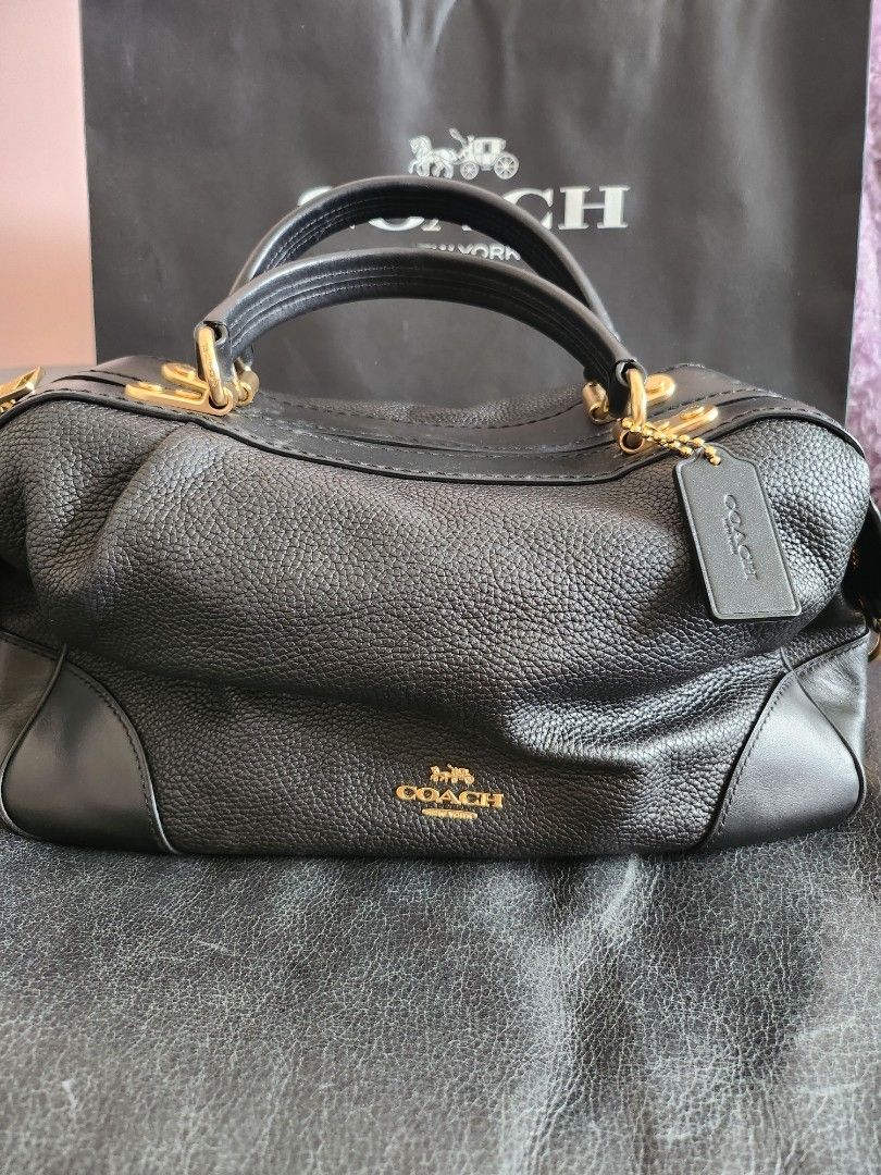 Coach polished pebble leather lane sales satchel