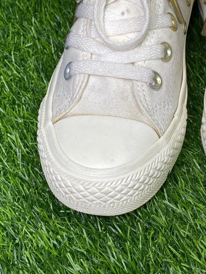 CONVERSE GOLDEN ELEMENTS LIFT HI EGRET, Women's Fashion, Footwear