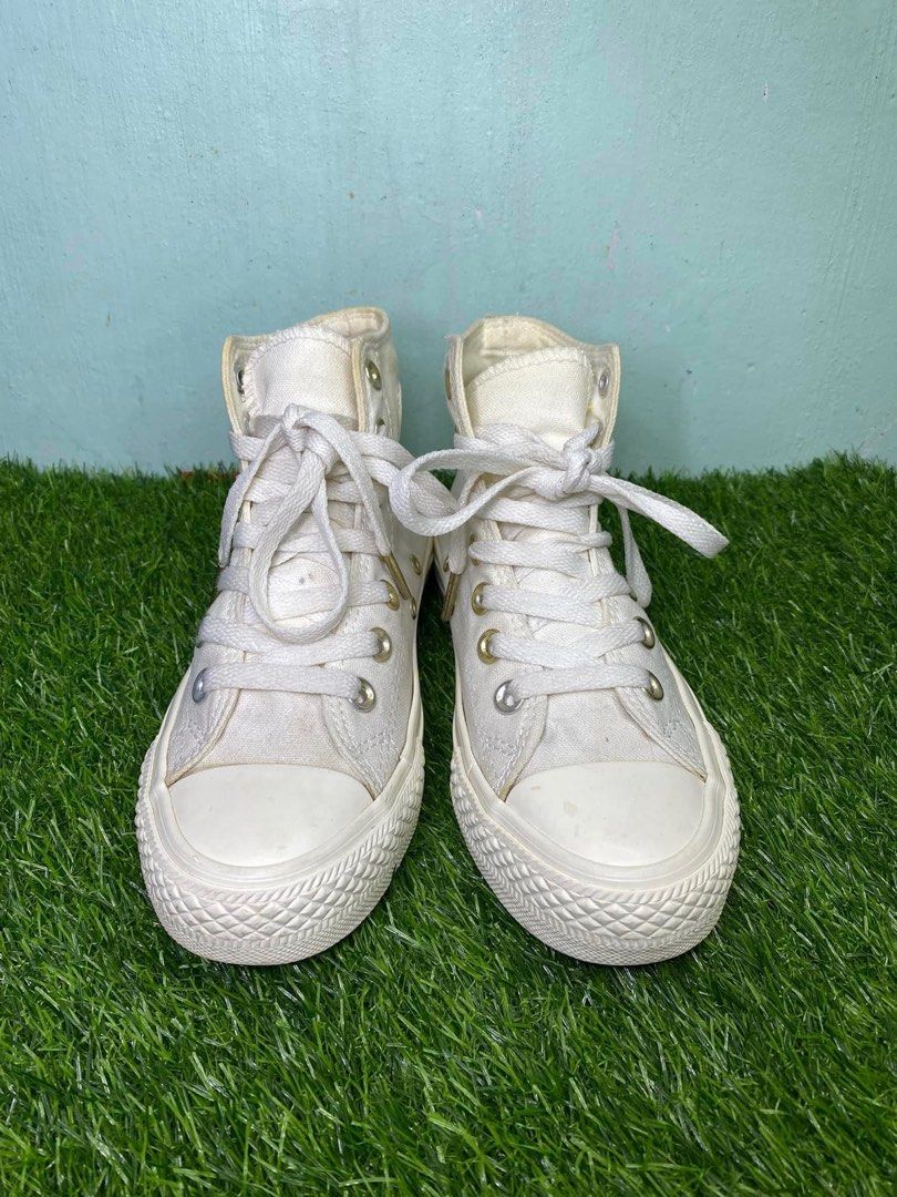 CONVERSE GOLDEN ELEMENTS LIFT HI EGRET, Women's Fashion, Footwear