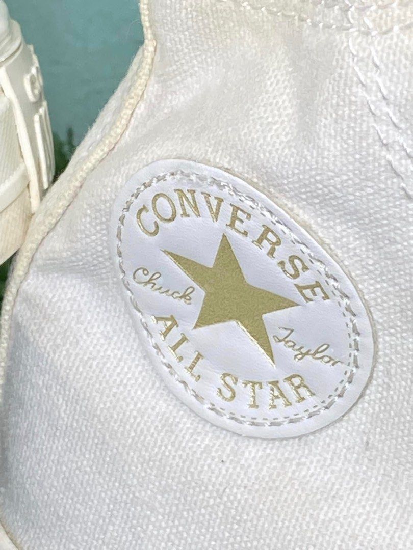 CONVERSE GOLDEN ELEMENTS LIFT HI EGRET, Women's Fashion, Footwear