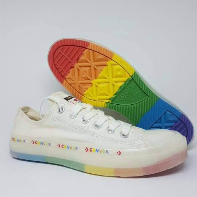 converse rainbow jelly Women s Fashion Footwear Sneakers on Carousell