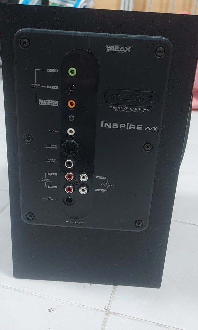 Bocinas Creative Inspire P5800 5.1, RMS total de 72 Watts.