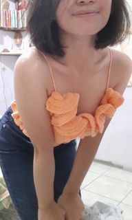 Crocheted Adjustable Ruched Top