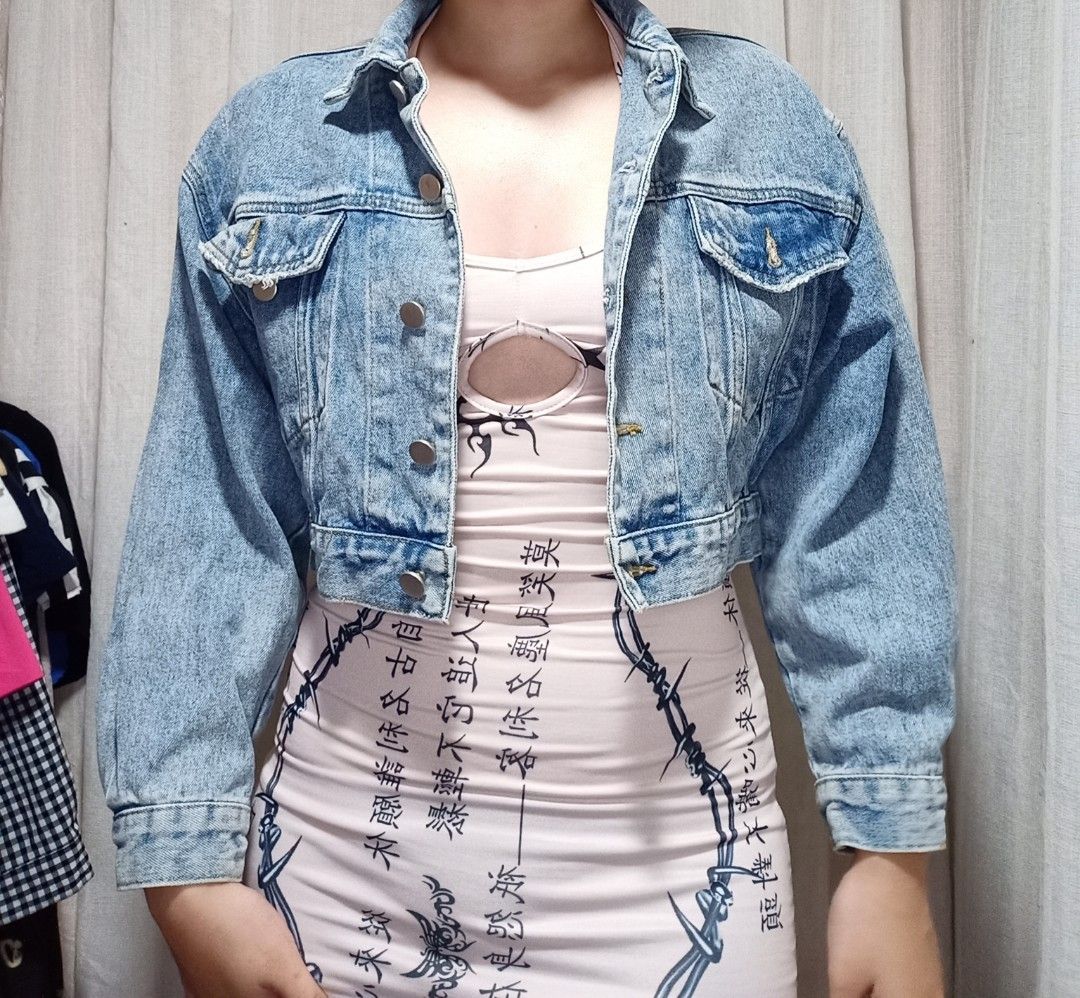 cropped denim jacket women