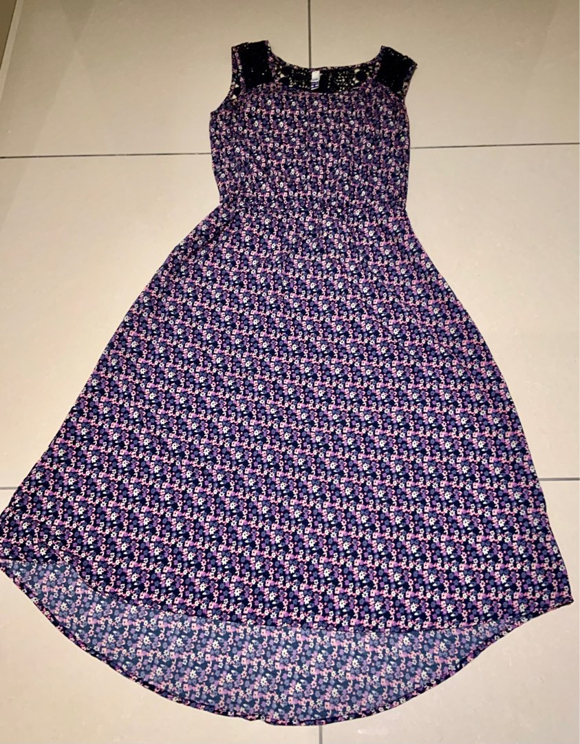 Debenhams blue floral dress top