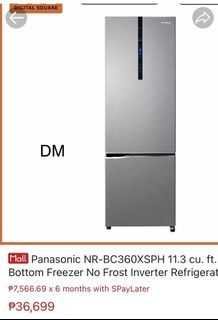DECLUTTERING BOTTOM FREEZER PANASONIC INVERTER REF 11.3 CUFT GOOD AS NEW USED LESS RHAN 18 MONTHS NO ISSUES