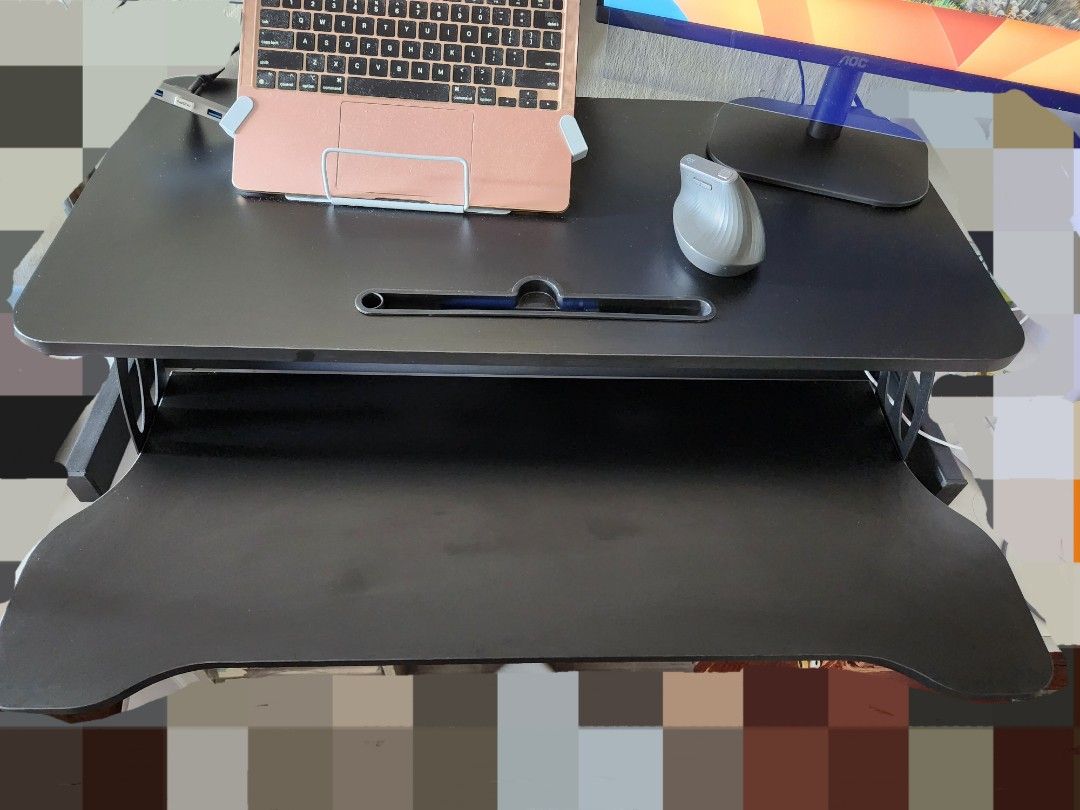Short Table As Computer Riser Desk Riser/ Convertible Standing Computer Table, Furniture & Home ...