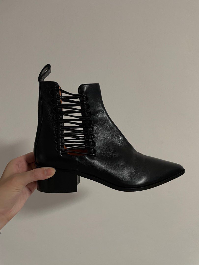 Dion lee laced hotsell coil heeled boot