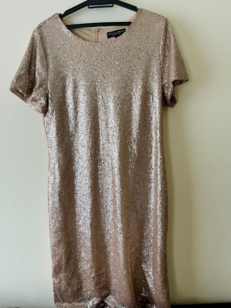 Dorothy Perkins Gold Sequins Dress Women s Fashion Dresses Sets Evening Dresses Gowns on Carousell