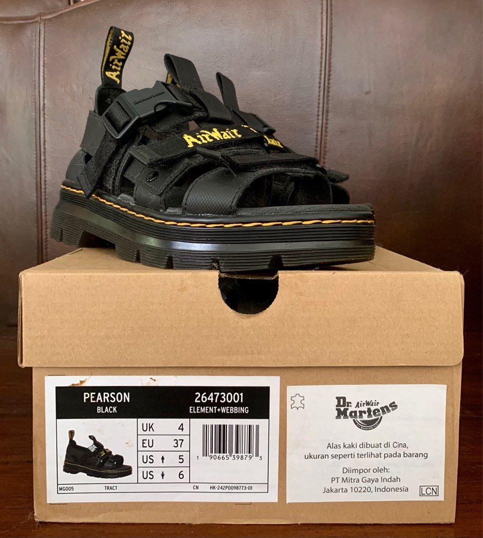 Dr. Martens Airwair Sandal Pearson Black with element webbing on Carousell