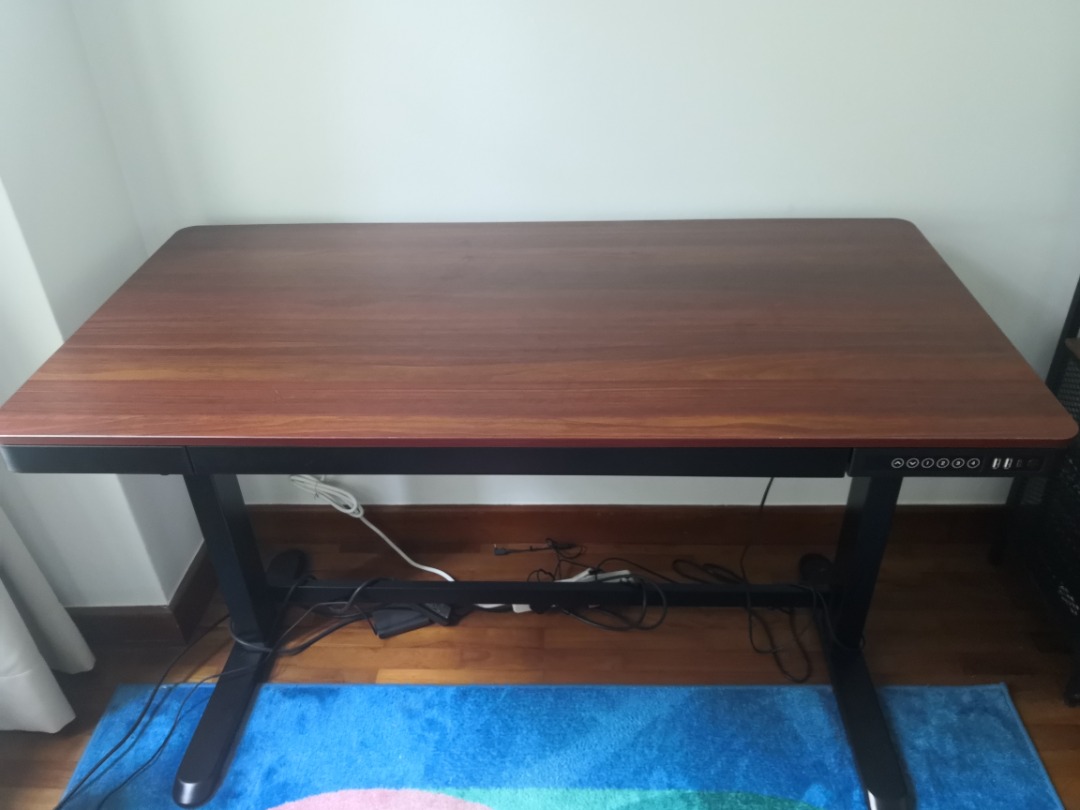 Electric height adjustable desk, Furniture & Home Living, Furniture ...