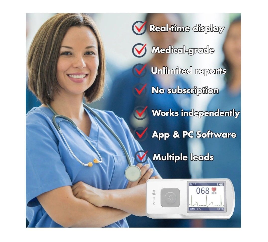 EMAY Portable ECG Monitor (included free delivery), Health & Nutrition