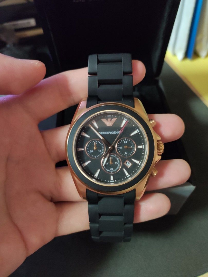 Mens emporio armani discount chronograph watch ar6066