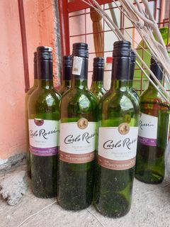 Empty Carlo Rossi Wine Bottle