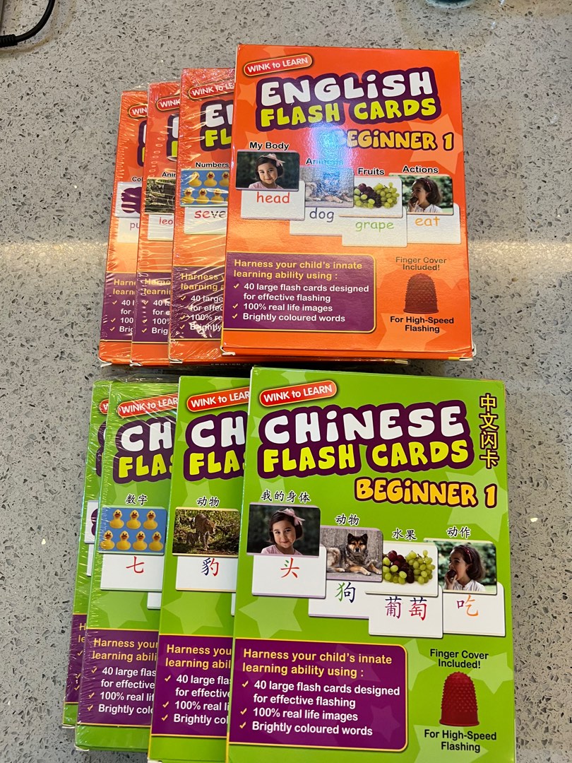 English and Chinese flash cards set, Hobbies & Toys, Books & Magazines ...