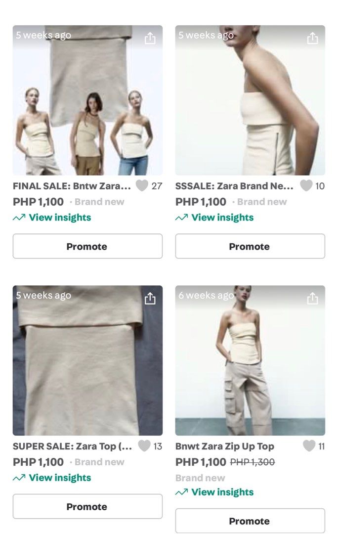FINAL SALE ZARA TOP on Carousell