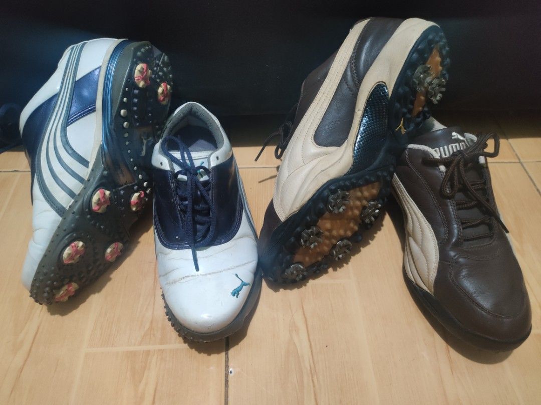 Golf Shoes (Category: Golf) located in Manila. Submitted by everythinghasaprice (Listing ID 1236967205, Image 1). Description: For Aspack 2 pairs Puma Women Golf shoes Purple/white size 8/24.5 Puma Men Golf Shoes Brown size 8.5 US For only 2000 free ship.