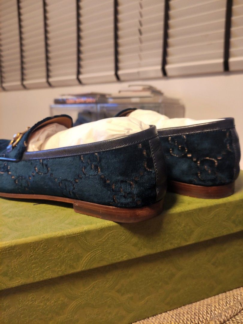 Mens gucci velvet store loafers