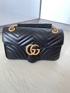 Gucci Marmont Velvet Shoulder Bag in Red, Luxury, Bags & Wallets on  Carousell
