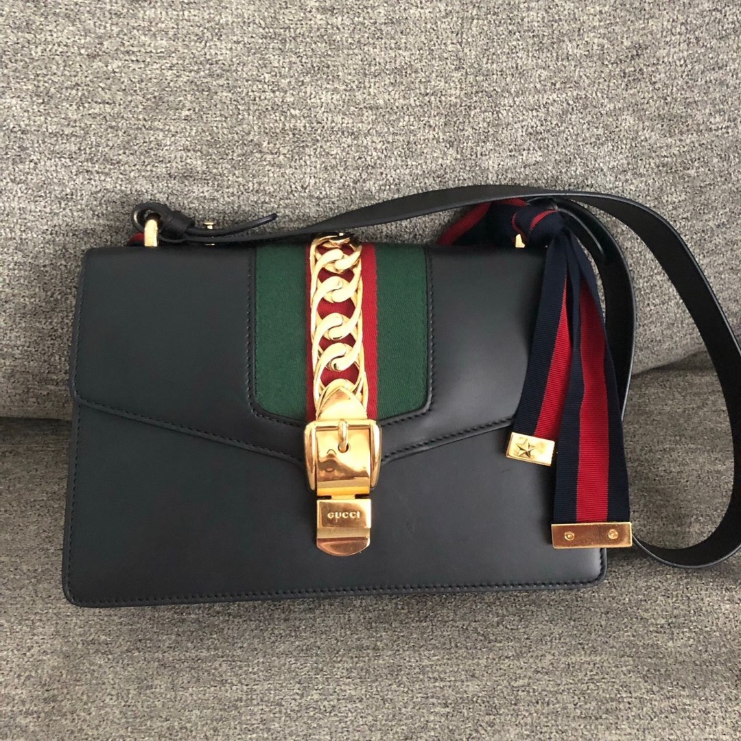 Gucci sylvie medium clearance black