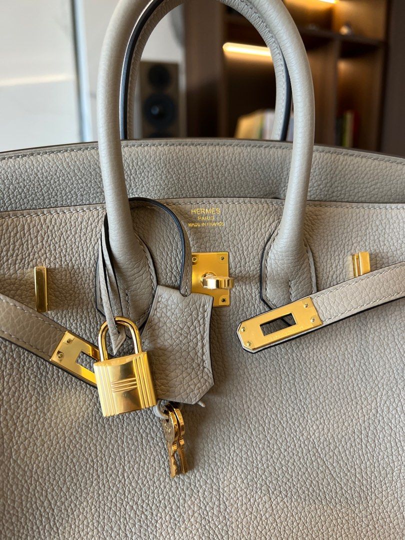 Hermès Togo Gris Pale Birkin 25 GHW, myGemma, HK