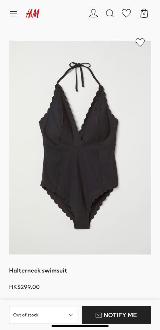 H&m top scalloped swimsuit