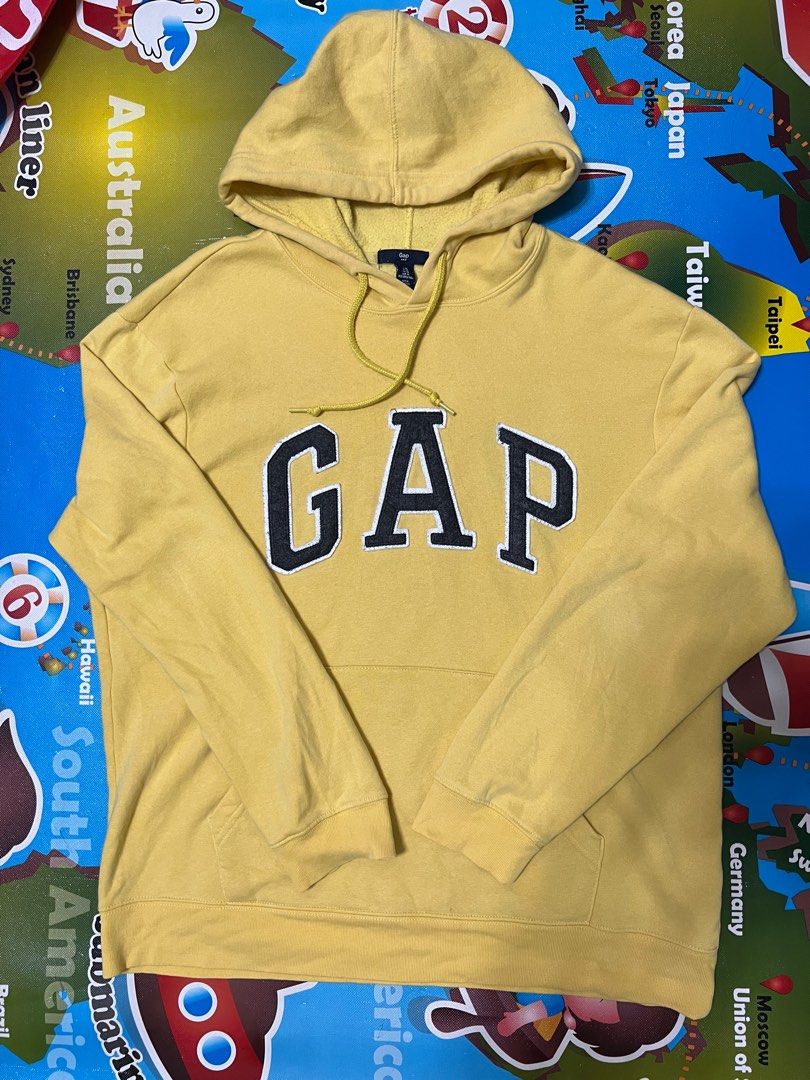 Yellow gap shop hoodie