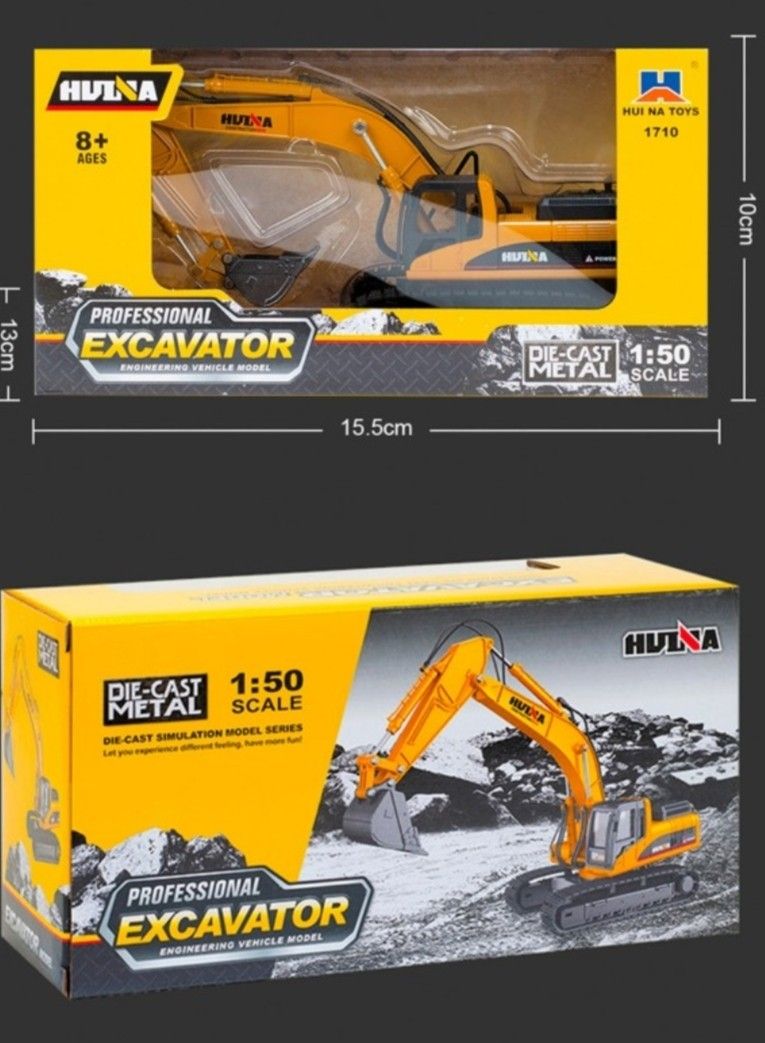 HUINA 1710 1 50 Alloy Excavator Hobbies Toys Toys Games on