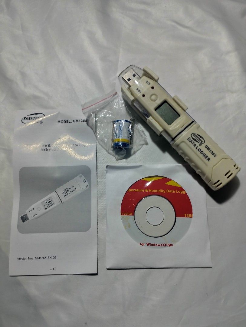 Humidity & Temperature Meter DATA LOGGER GM1365, Elektronik, Bagian