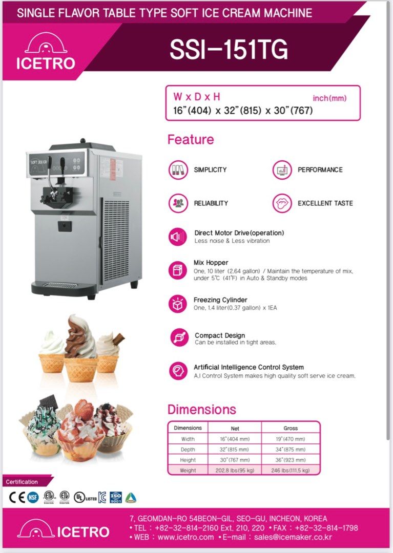 icetro soft serve machine