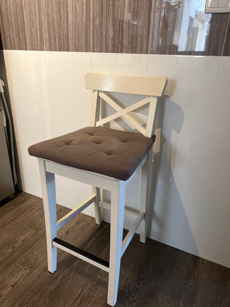 IKEA barstool with cushions 3pcs Furniture Home Living