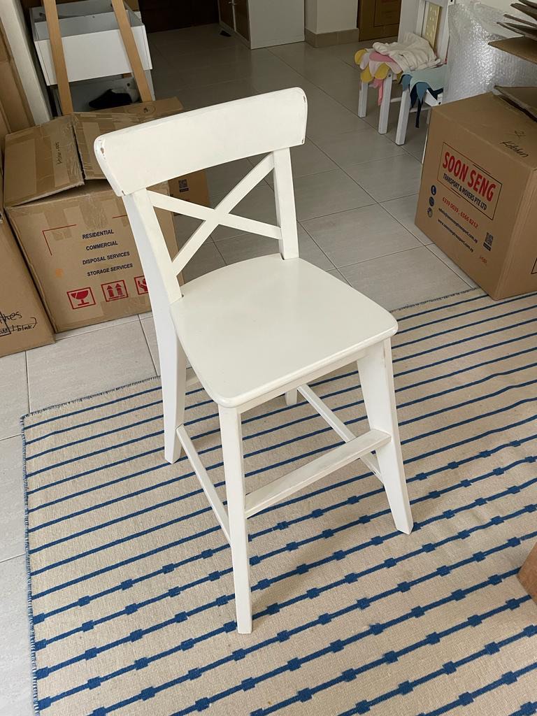 IKEA INGOLF Junior chair white Babies Kids Baby Nursery