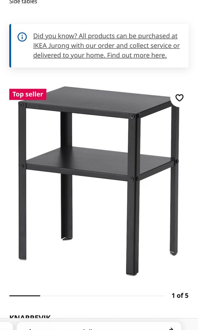 Ikea KNARREVIK Bedside table Furniture Home Living Kitchenware