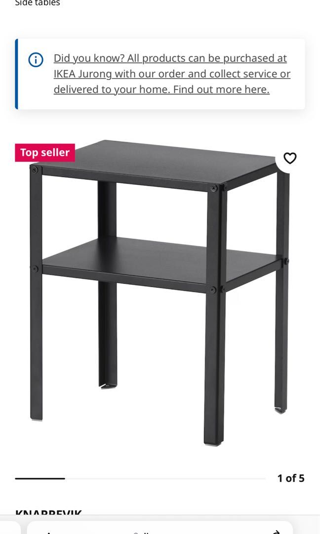 Knarrevik bedside table store white