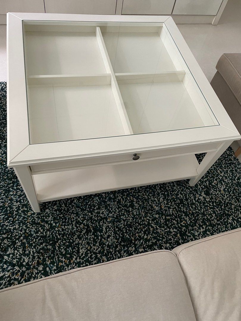 IKEA LIATORP Coffee Table (White/Glass), Furniture & Home Living
