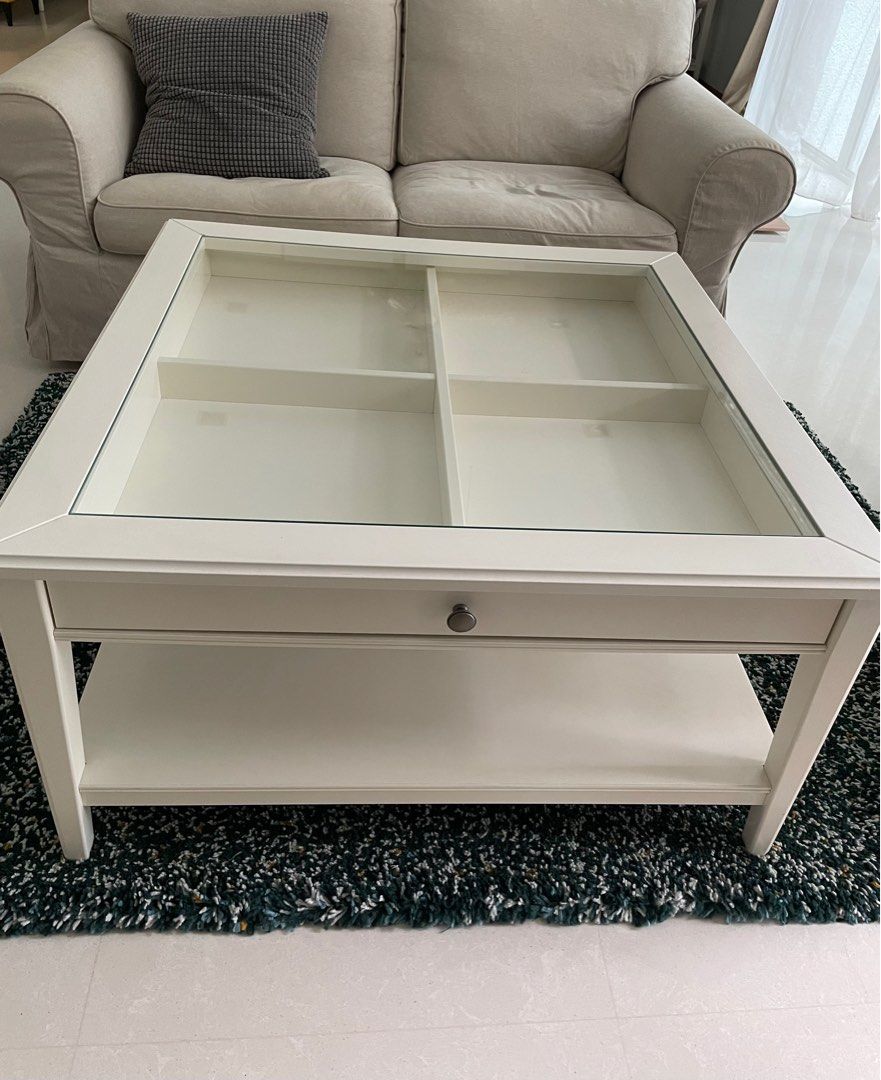 IKEA LIATORP Coffee Table (White/Glass), Furniture & Home Living
