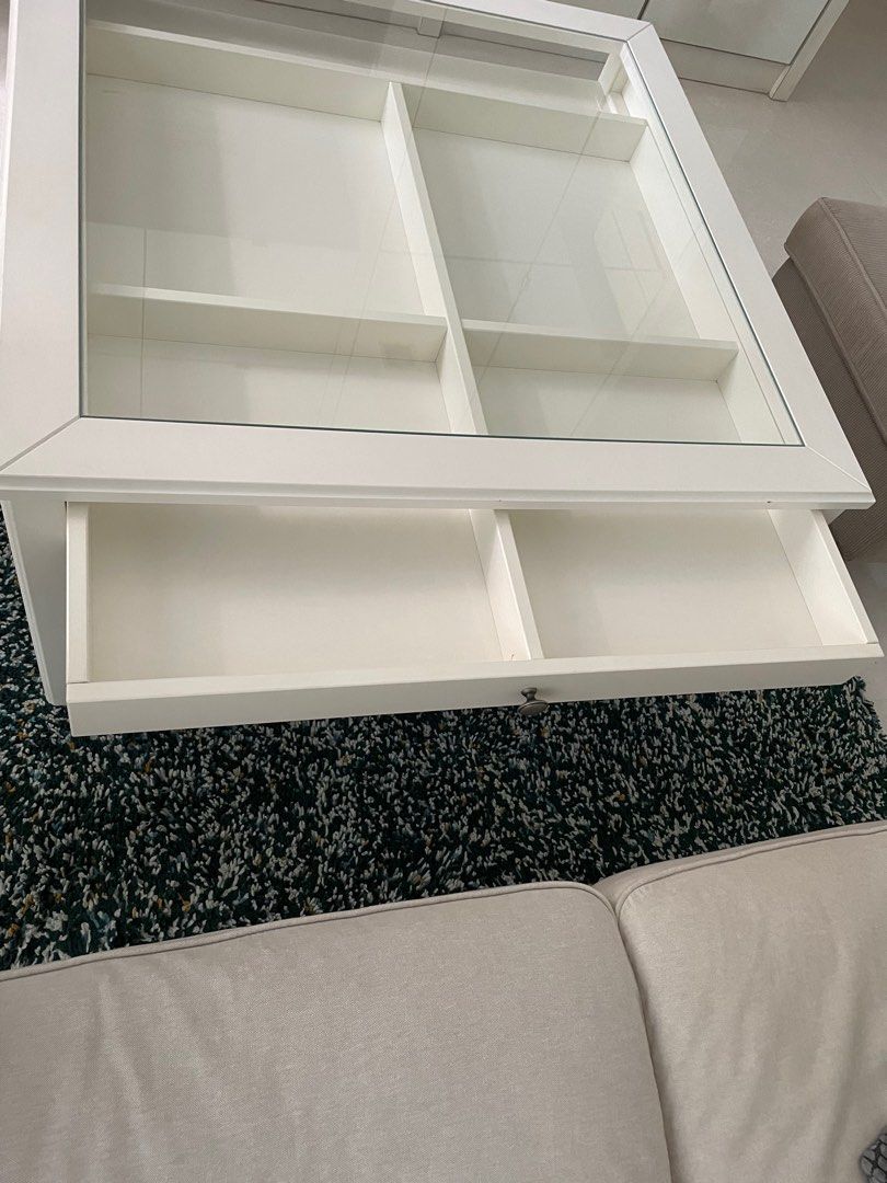 IKEA LIATORP Coffee Table (White/Glass), Furniture & Home Living