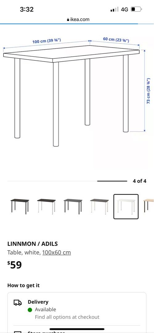 Linnmon outlet 59 inch