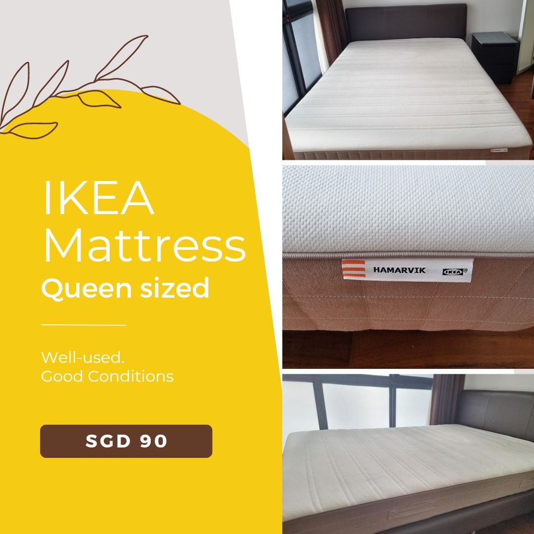 IKEA Queen Size Mattress, Furniture & Home Living, Furniture, Bed
