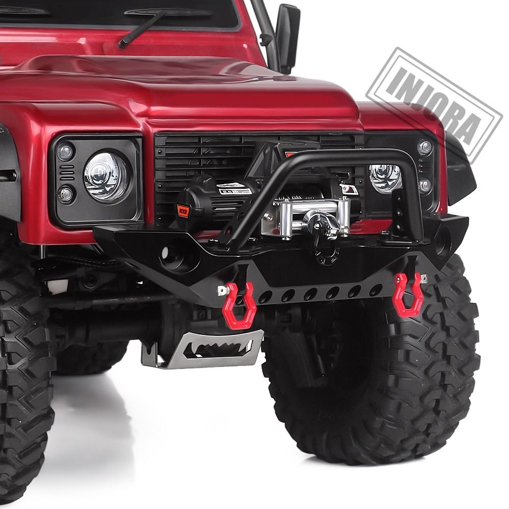 トラクサス TRX-4 ディフェンダー軸 Scx10 PAY ii 90046 90047 互換 フロントバンパー ledライト Front  bumper