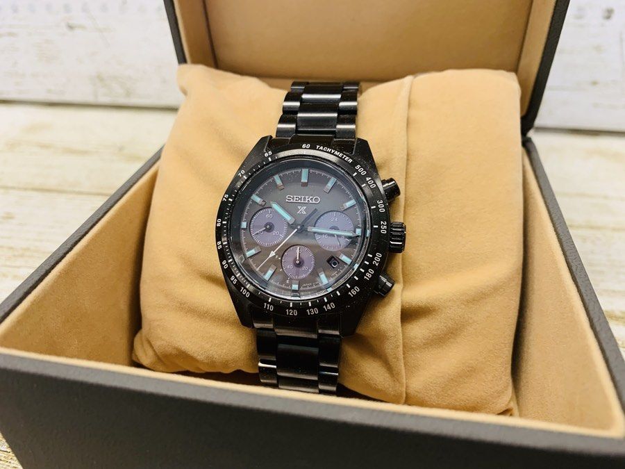 JDM BNIB SEIKO PROSPEX SPEEDTIMER SOLAR CHRONOGRAPH THE BLACK