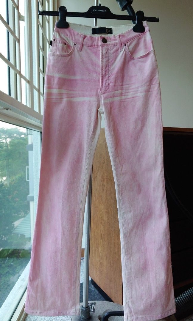 Just Cavalli Bubblegum Pink European Style Tie Dye Fun Stretchy