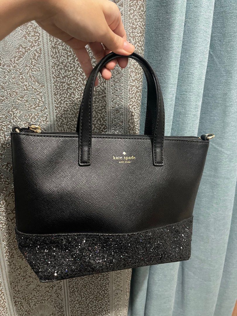 Kate spade discount black glitter bag