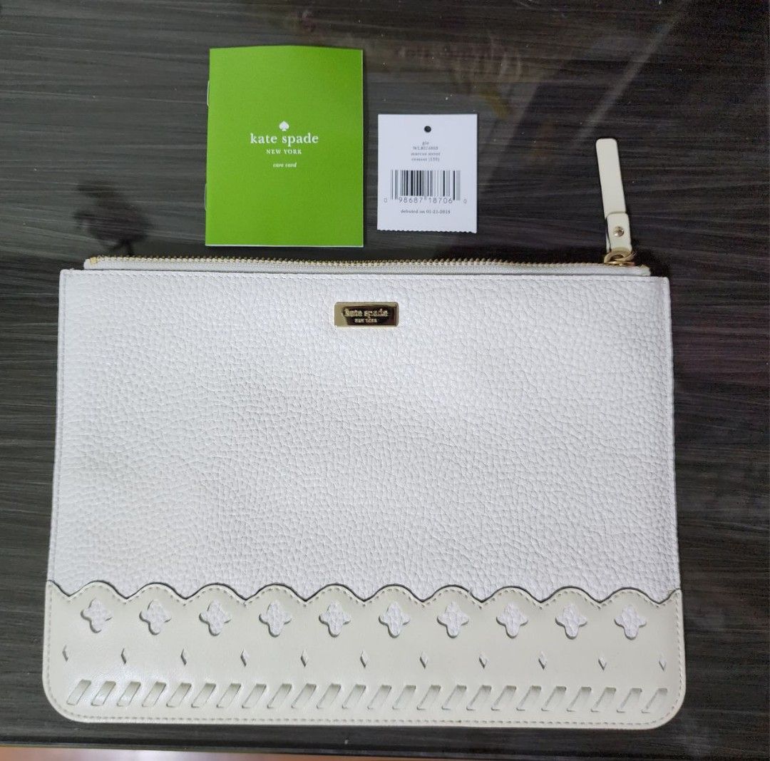 KATE SPADE White Clutch Pouch Women s Fashion Bags Wallets