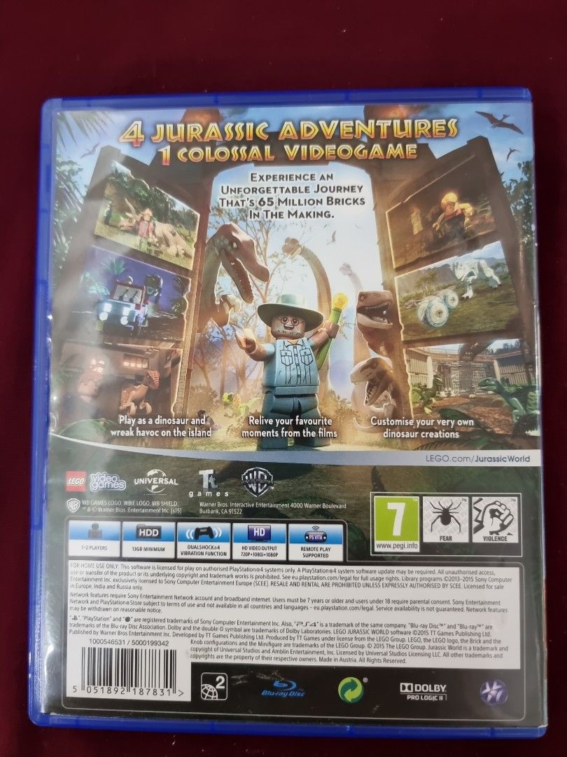 Lego jurassic world ps4 2 2025 player