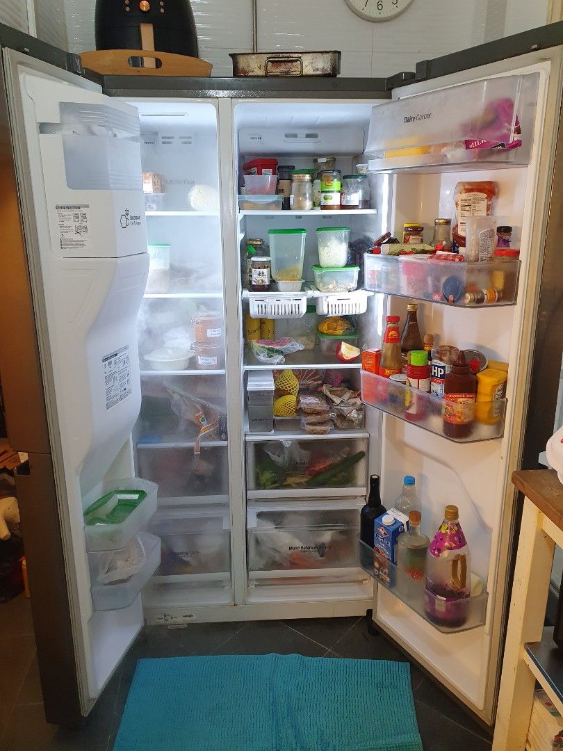LG side by side fridge freezer with ice dispenser, TV & Home Appliances