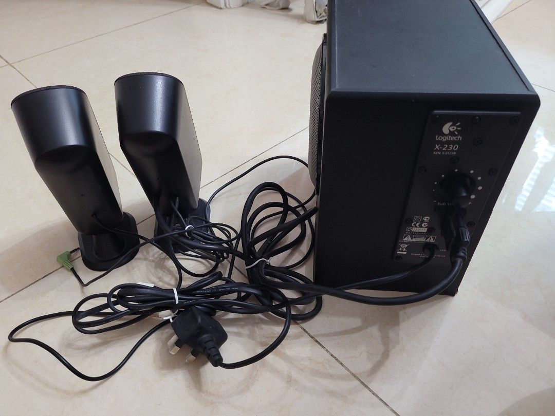 Logitech X230 speaker system with subwoofer 羅技揚聲器連底音喇叭, 音響器材, Soundbar